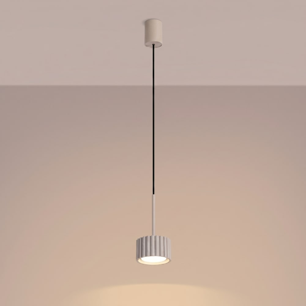 Lampe suspendues aluminium taupe h 125 cm — vue 4