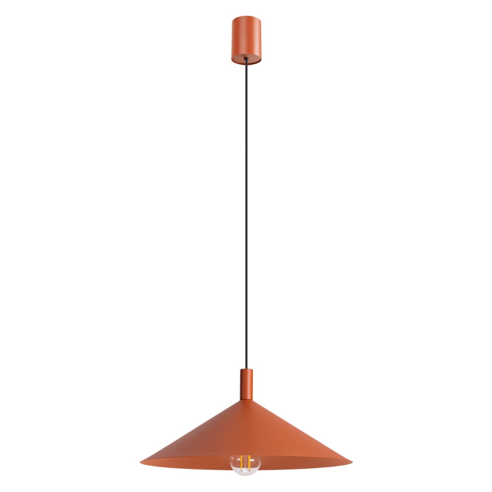 Lampe suspendues acier ocre rouge h 135 cm Lampe suspendues acier ocre rouge h 135 cm