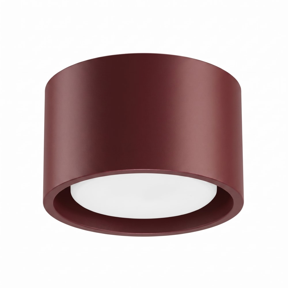 Plafonniers aluminium bordeaux h 6 cm