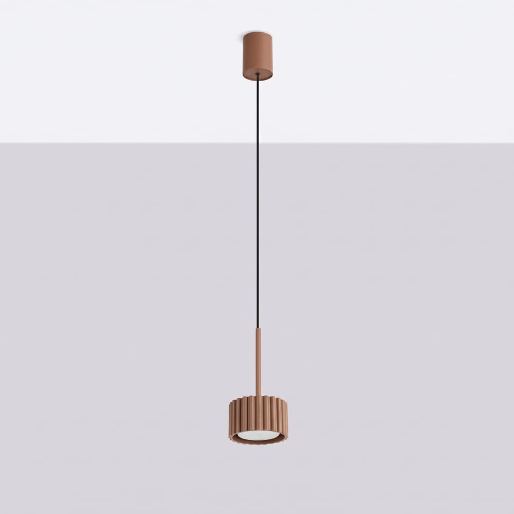 Lampe suspendues aluminium mocca h 125 cm — vue 3