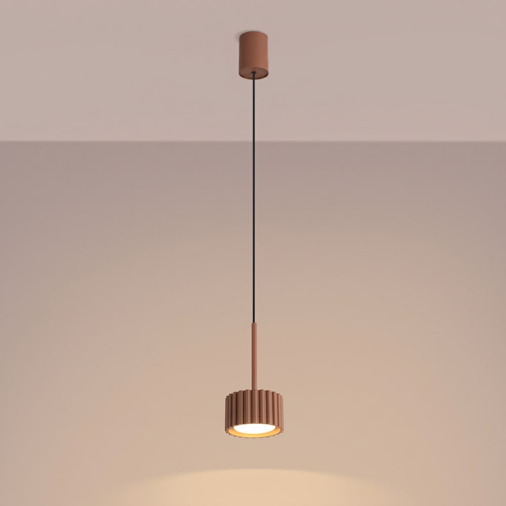 Lampe suspendues aluminium mocca h 125 cm — vue 4