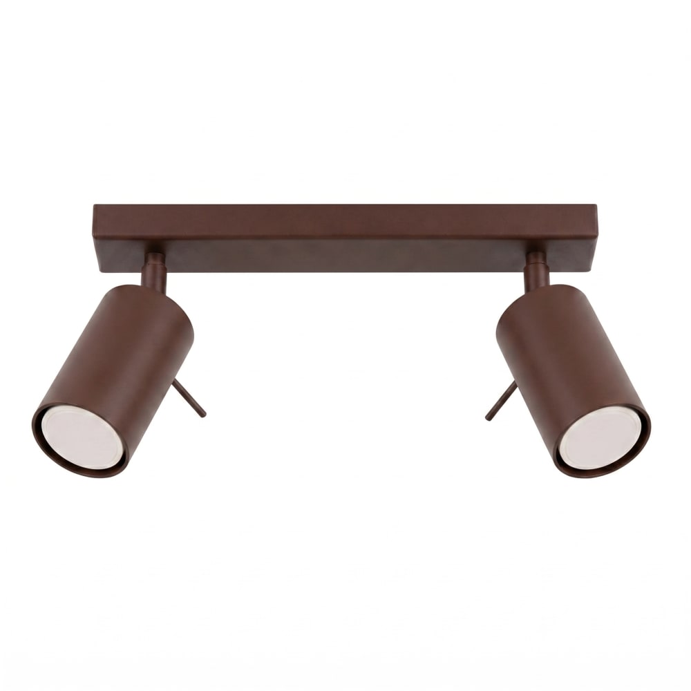Plafonniers acier marron h 16 cm