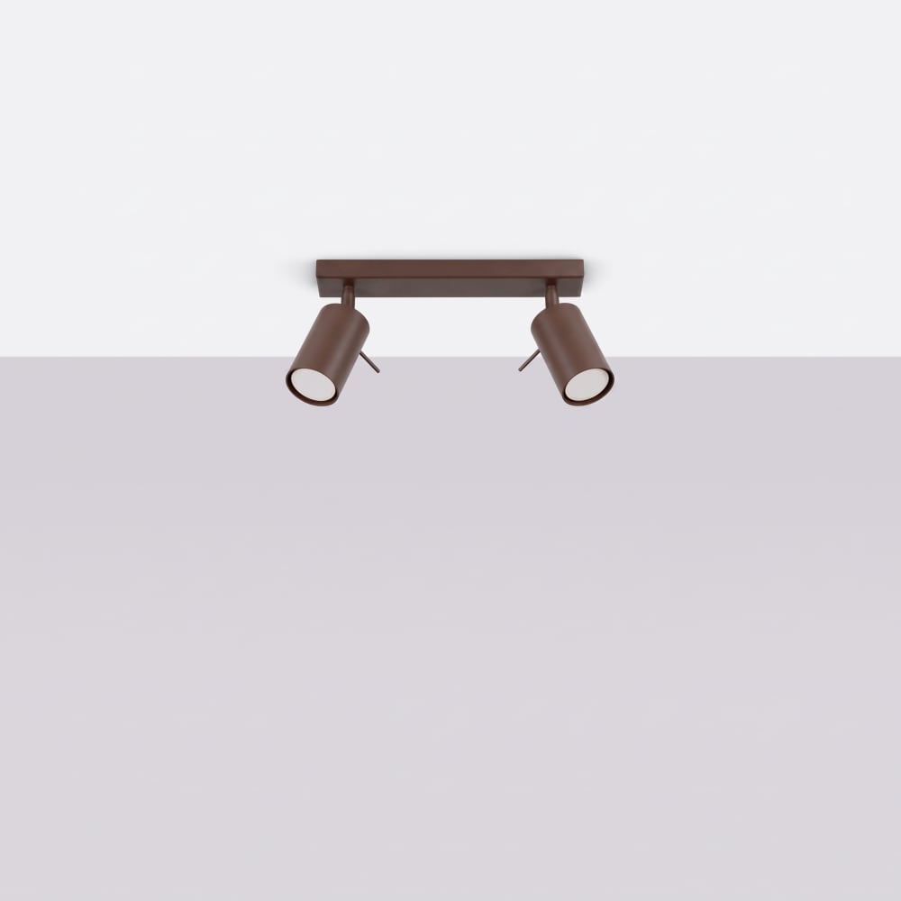 Plafonniers acier marron h 16 cm — vue 3