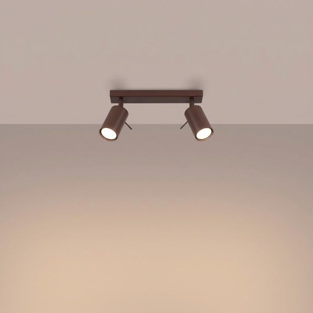 Plafonniers acier marron h 16 cm — vue 4