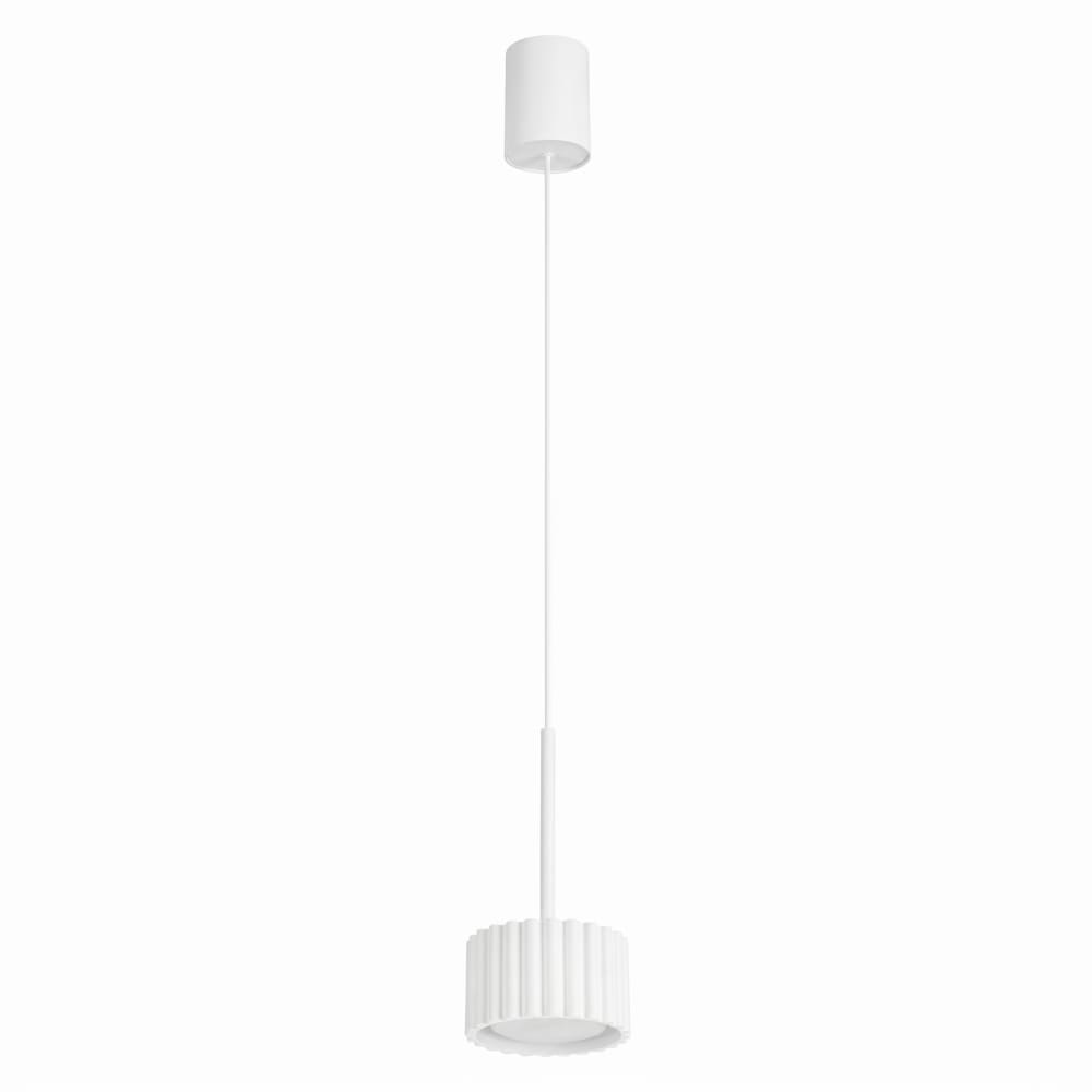 Lampe suspendues aluminium blanc h 125 cm