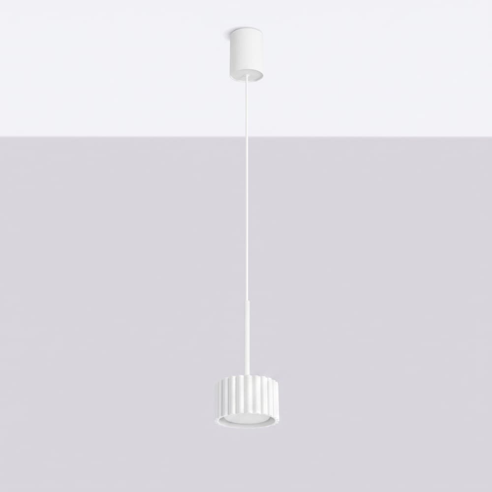 Lampe suspendues aluminium blanc h 125 cm — vue 3