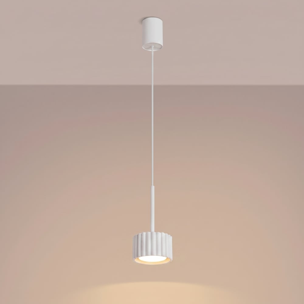 Lampe suspendues aluminium blanc h 125 cm — vue 4