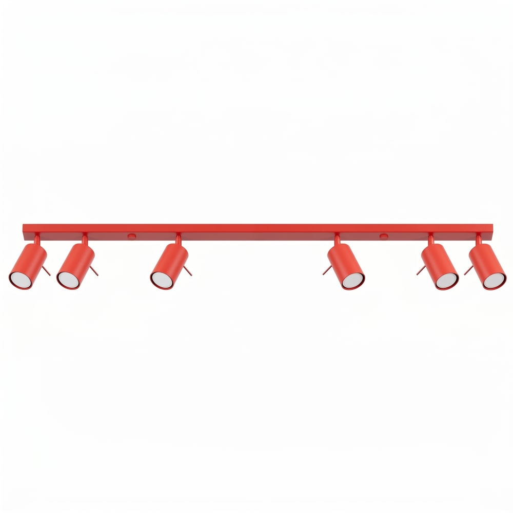 plafonniers acier rouge