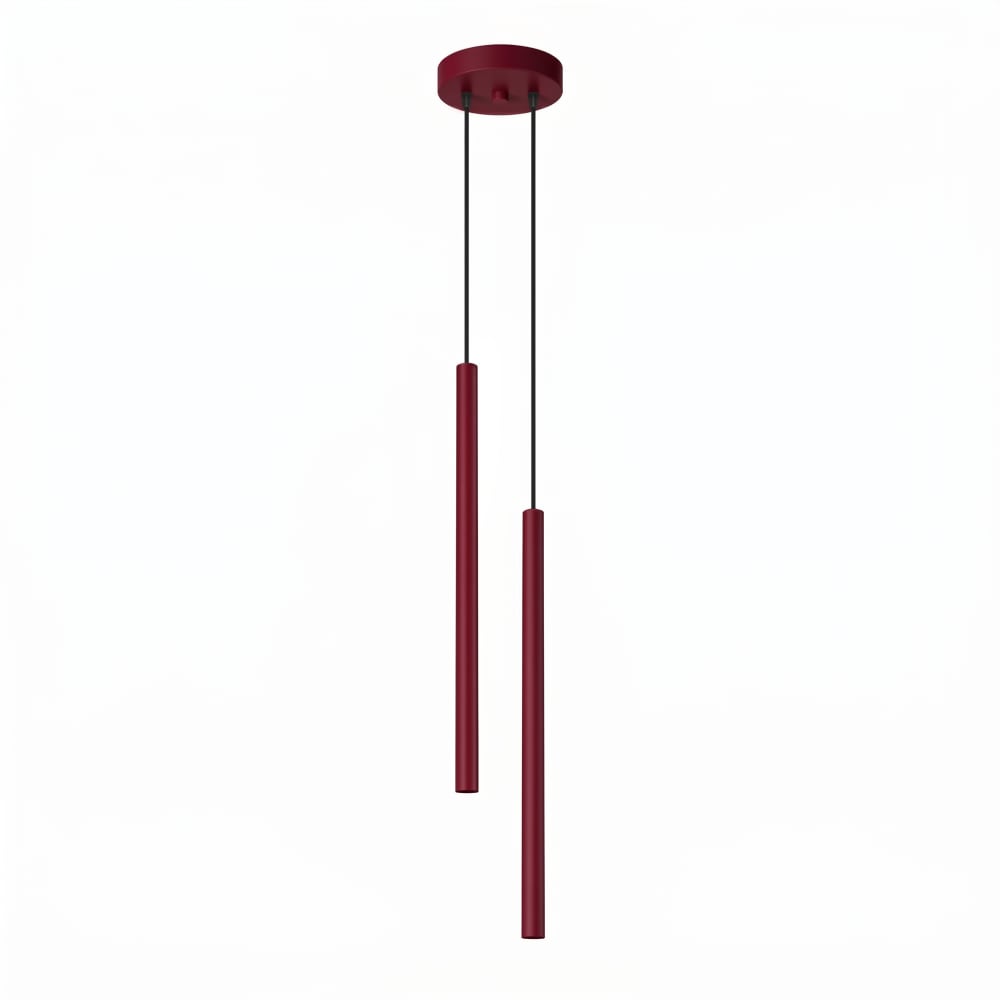 Lampe suspendues acier bordeaux h 118 cm