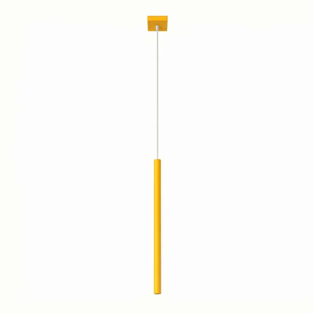 Lampe suspendues acier jaune h 120 cm