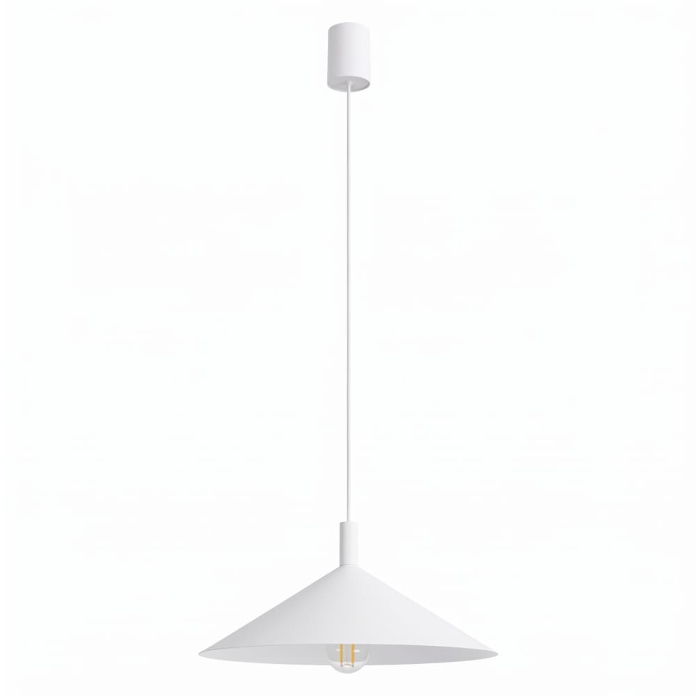 Lampe suspendues acier blanc h 135 cm