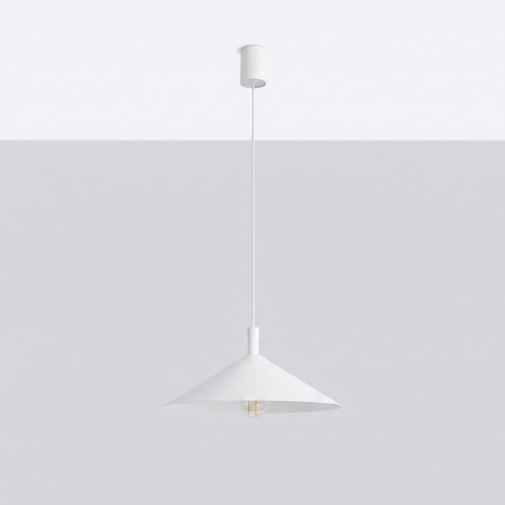 Lampe suspendues acier blanc h 135 cm — vue 3