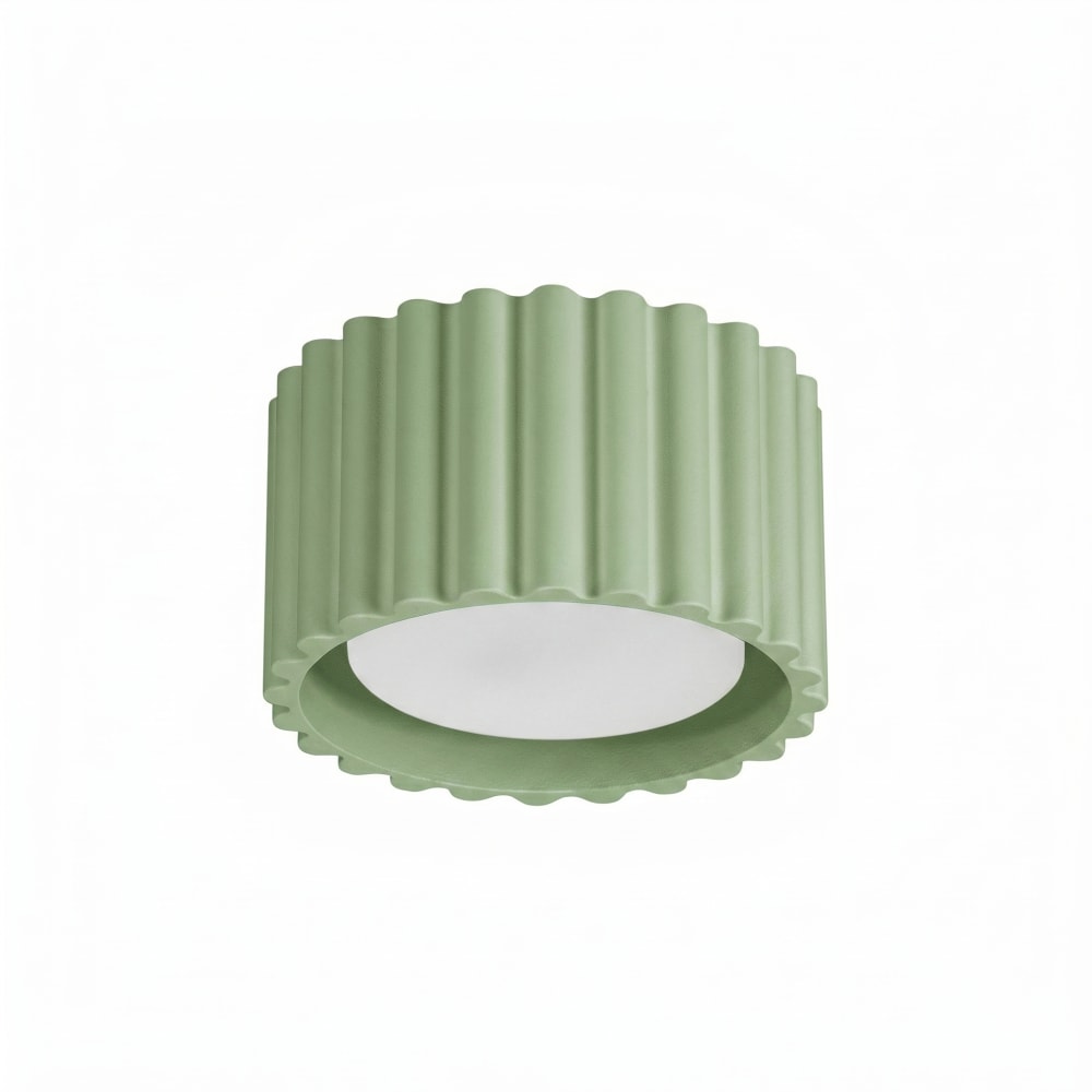 Plafonniers aluminium sauge h 6 cm