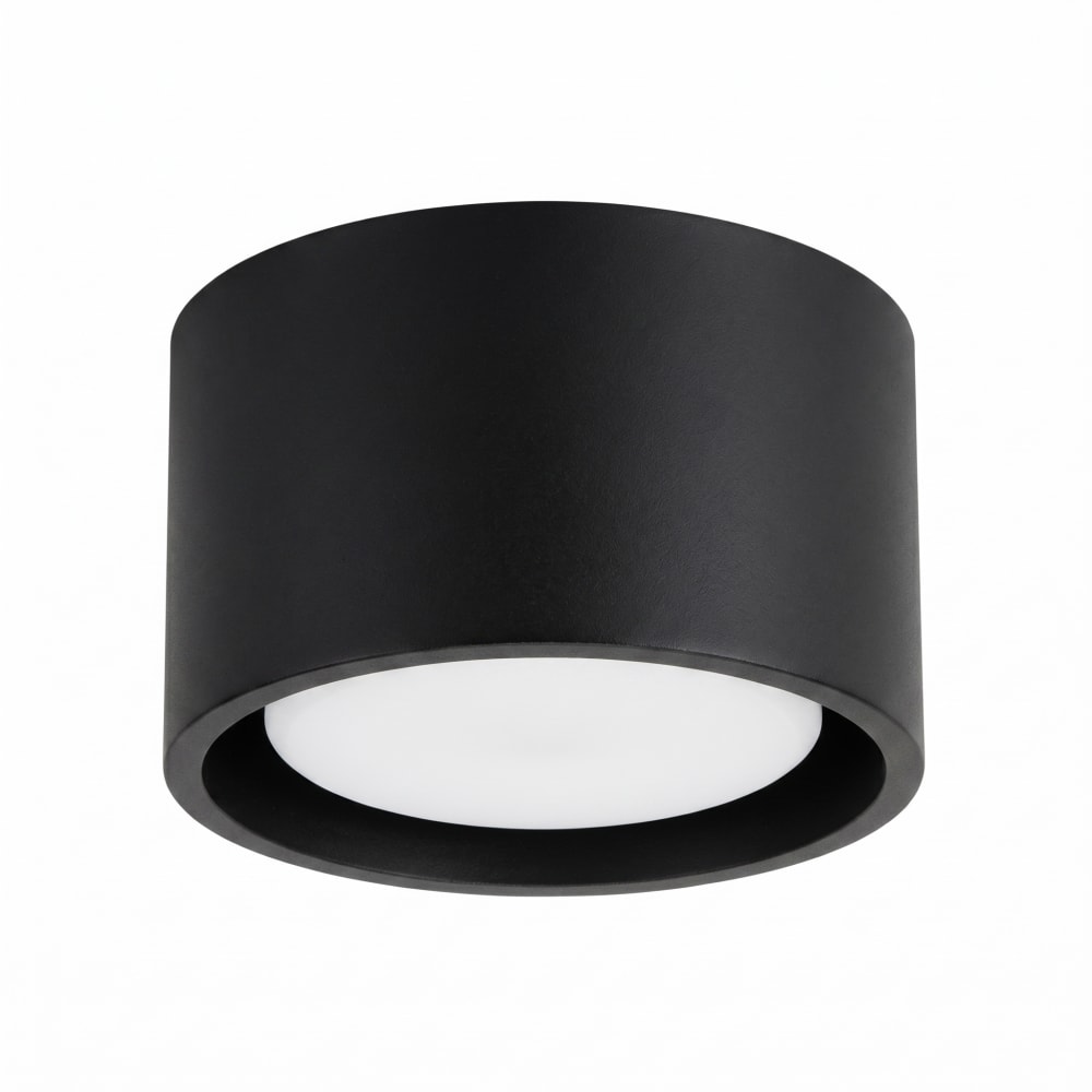 Plafonniers aluminium noir h 6 cm