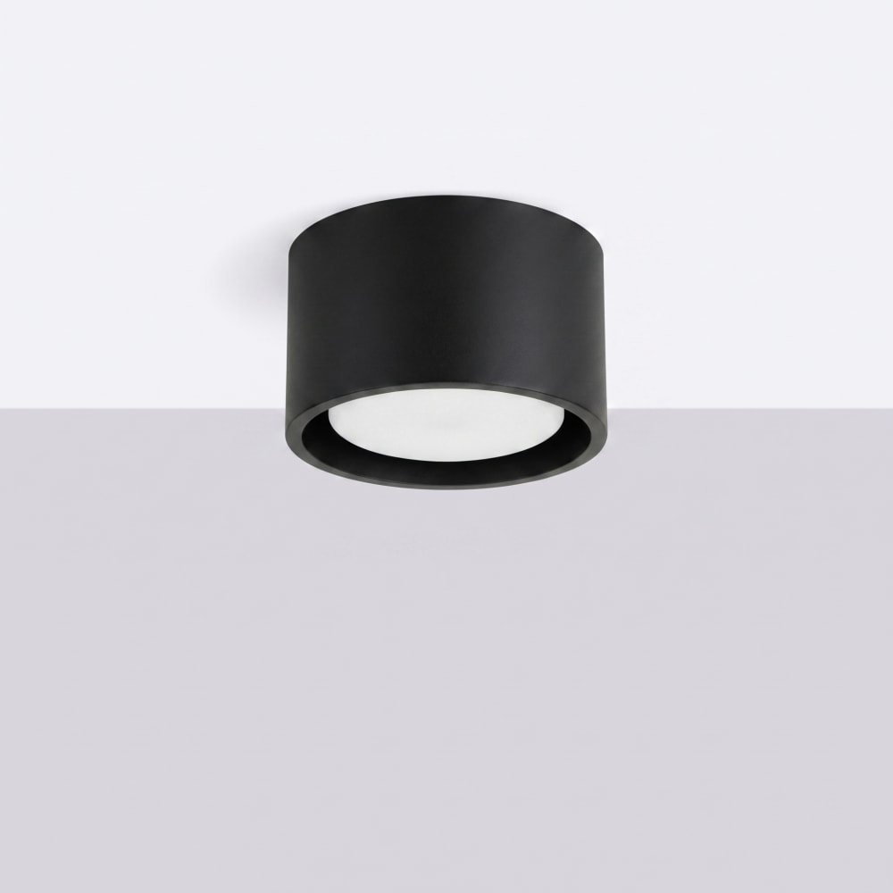 Plafonniers aluminium noir h 6 cm — vue 3