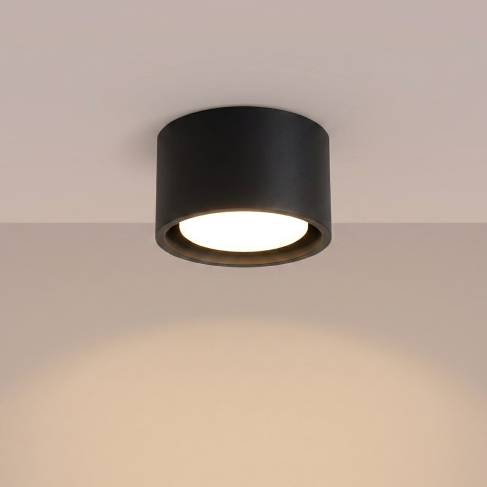 Plafonniers aluminium noir h 6 cm — vue 4