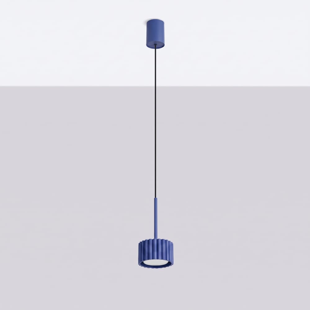Lampe suspendues aluminium outremer h 125 cm — vue 3