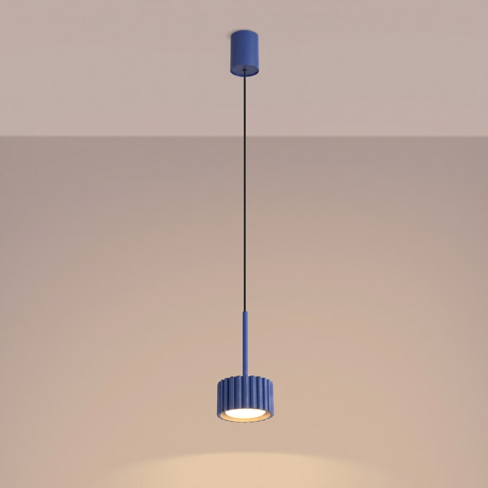 Lampe suspendues aluminium outremer h 125 cm — vue 4