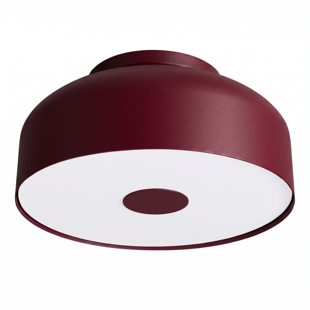 Plafonniers acier/pvc bordeaux h 15 cm