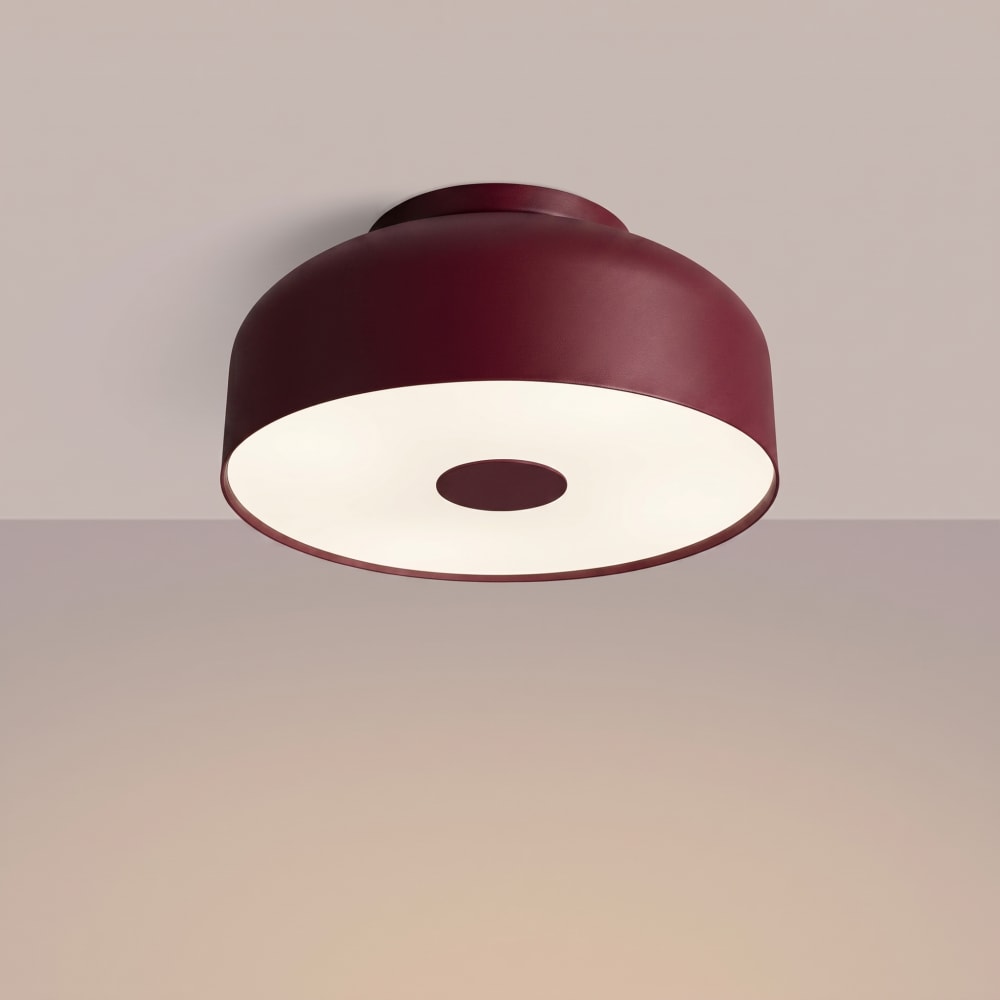Plafonniers acier/pvc bordeaux h 15 cm — vue 4