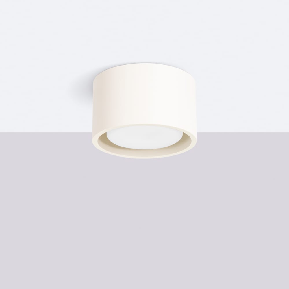 Plafonniers aluminium beige h 6 cm — vue 3