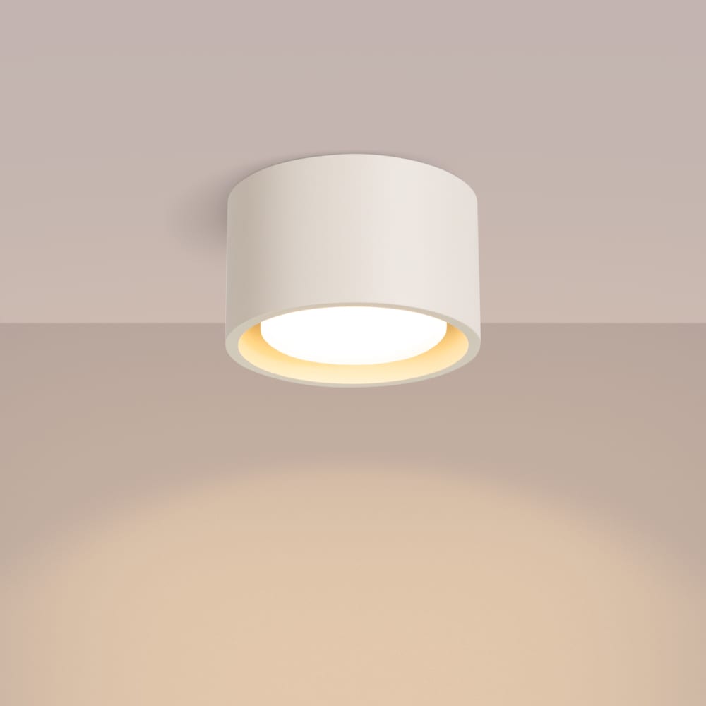 Plafonniers aluminium beige h 6 cm — vue 4