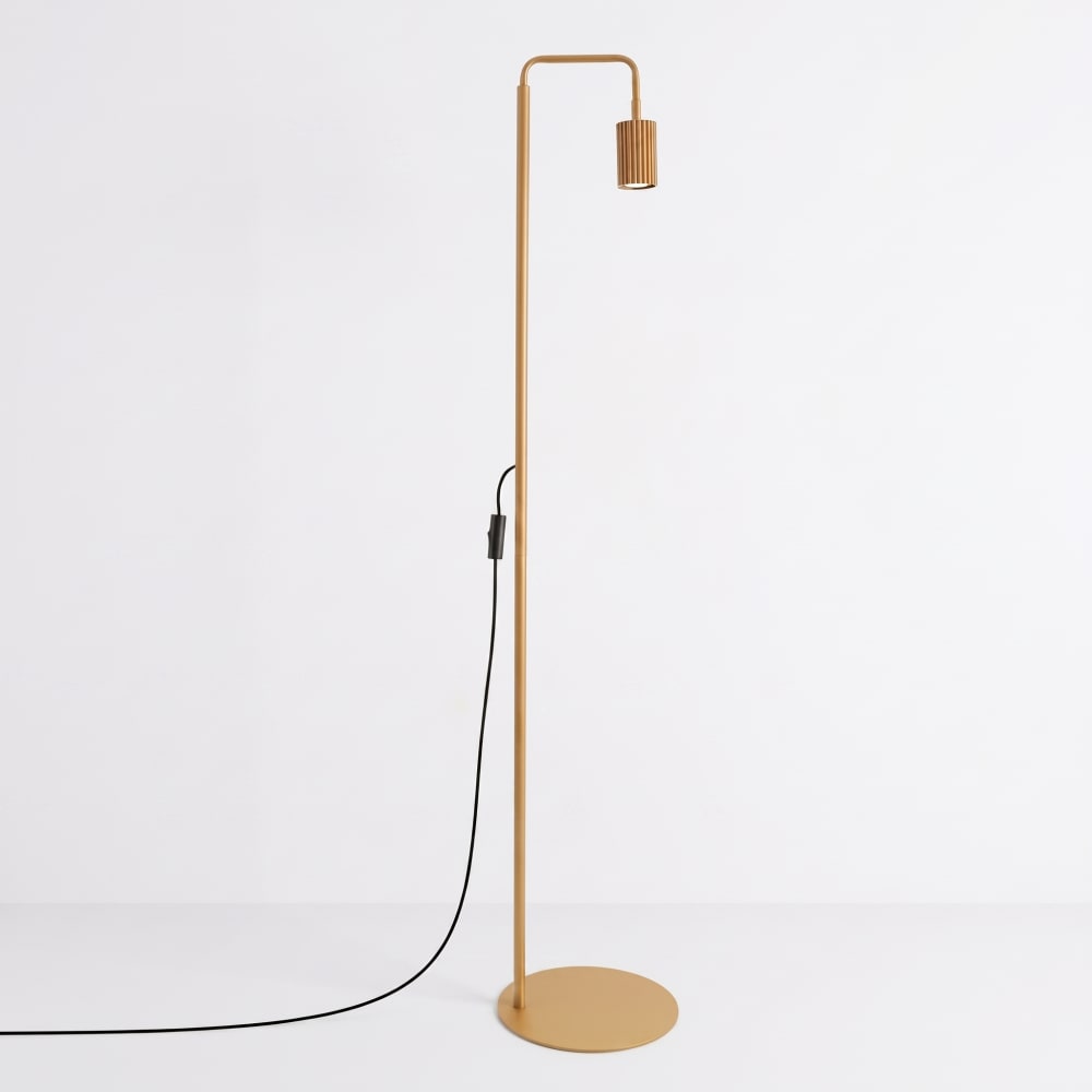 Lampadaires aluminium doré h 160 cm — vue 3