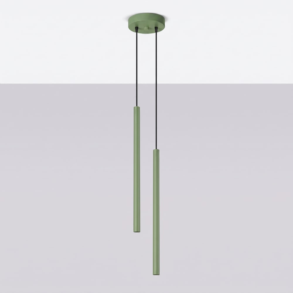 Lampe suspendues acier sauge h 118 cm — vue 3