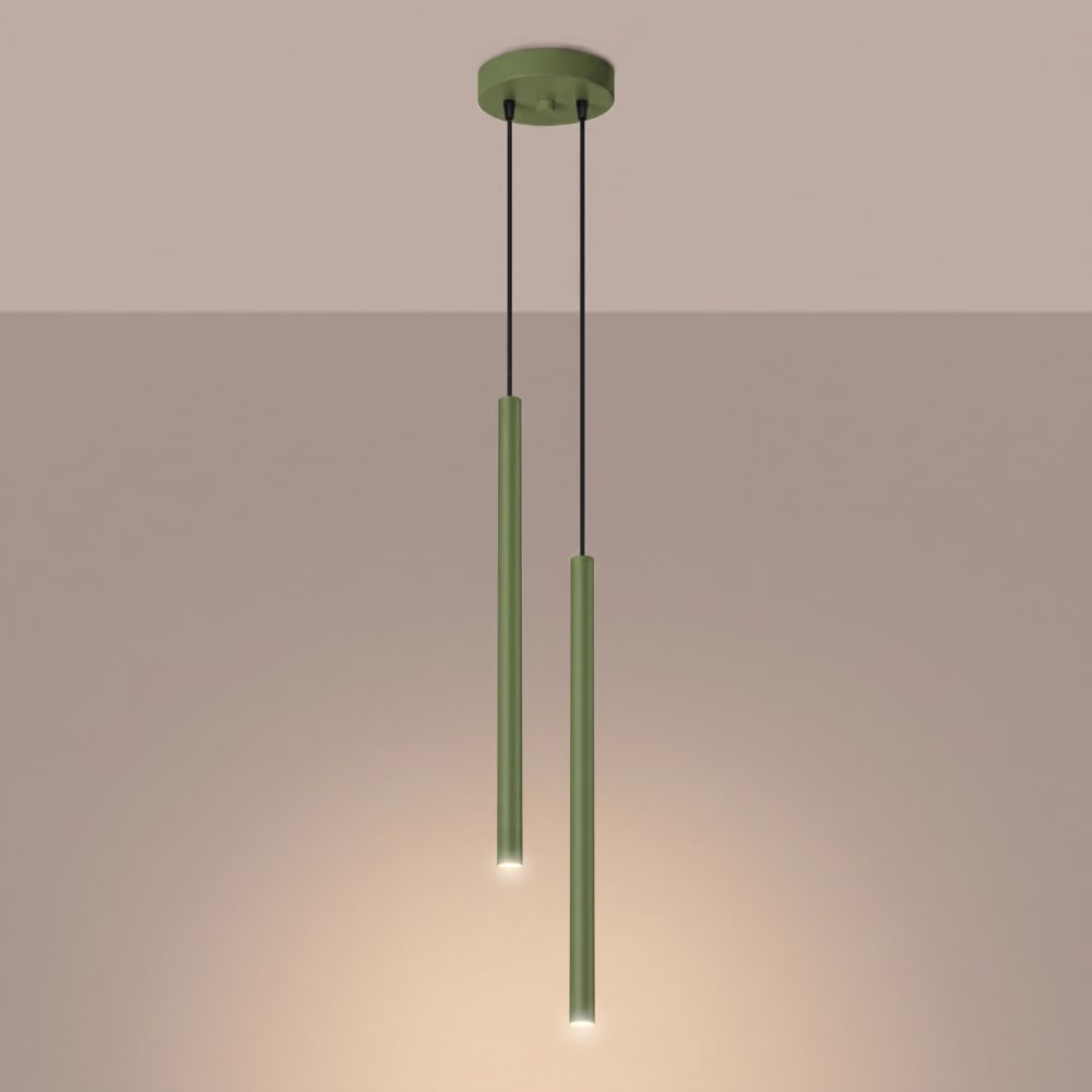 Lampe suspendues acier sauge h 118 cm — vue 4