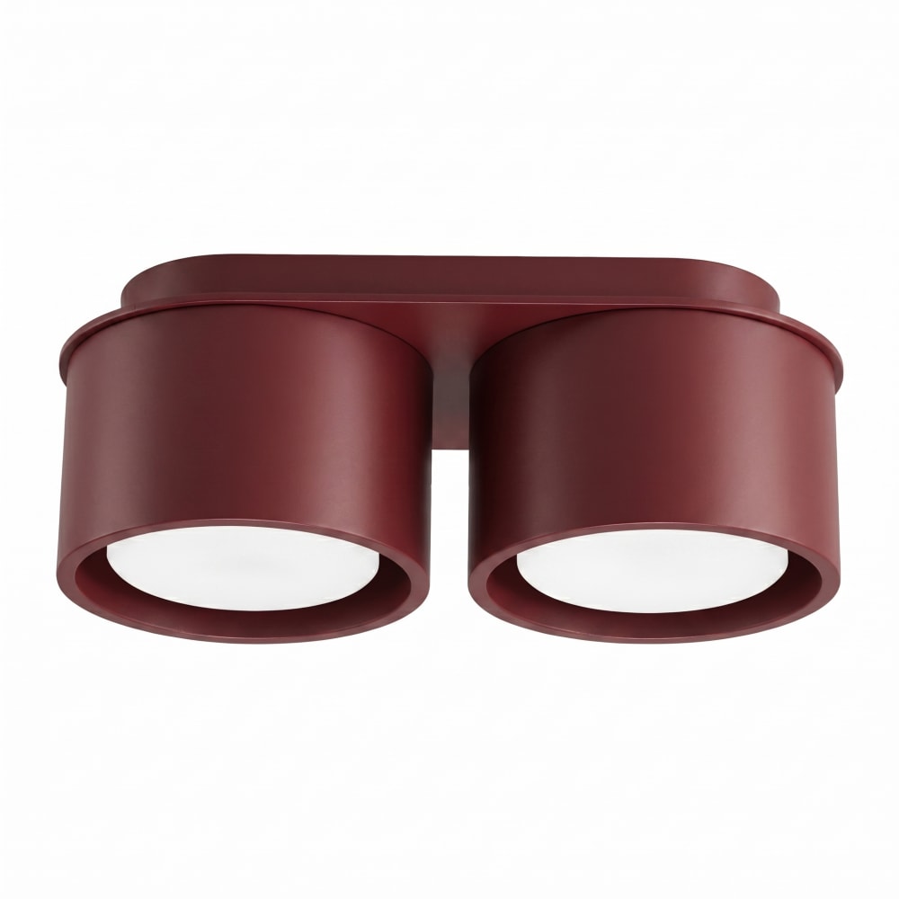 Plafonniers aluminium bordeaux h 8 cm