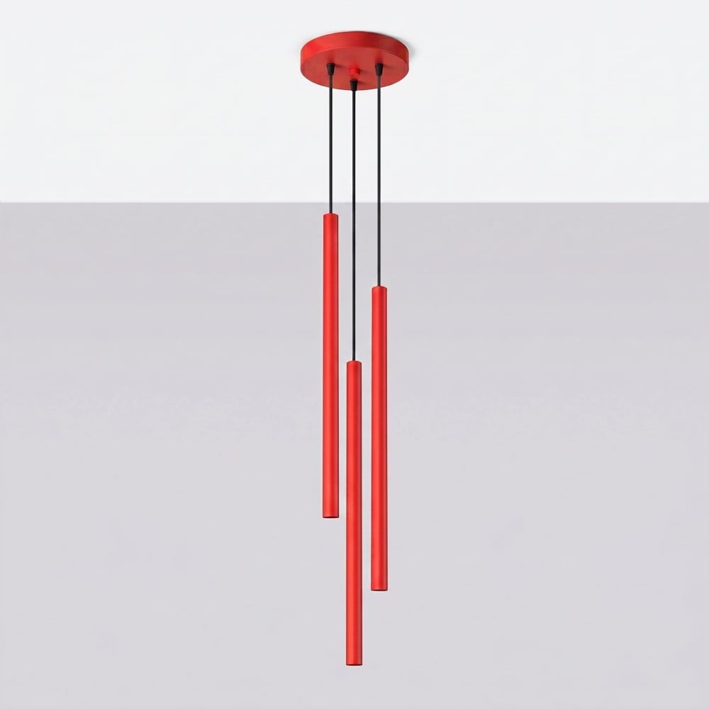 Hängeleuchten aus Stahl in rot - Maisons Du Monde