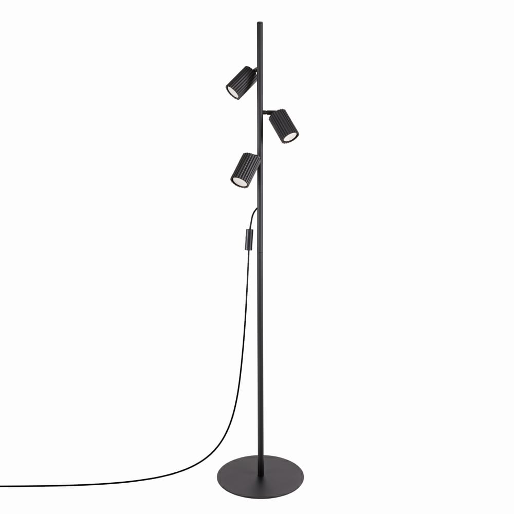 Lampadaires aluminium noir h 155 cm