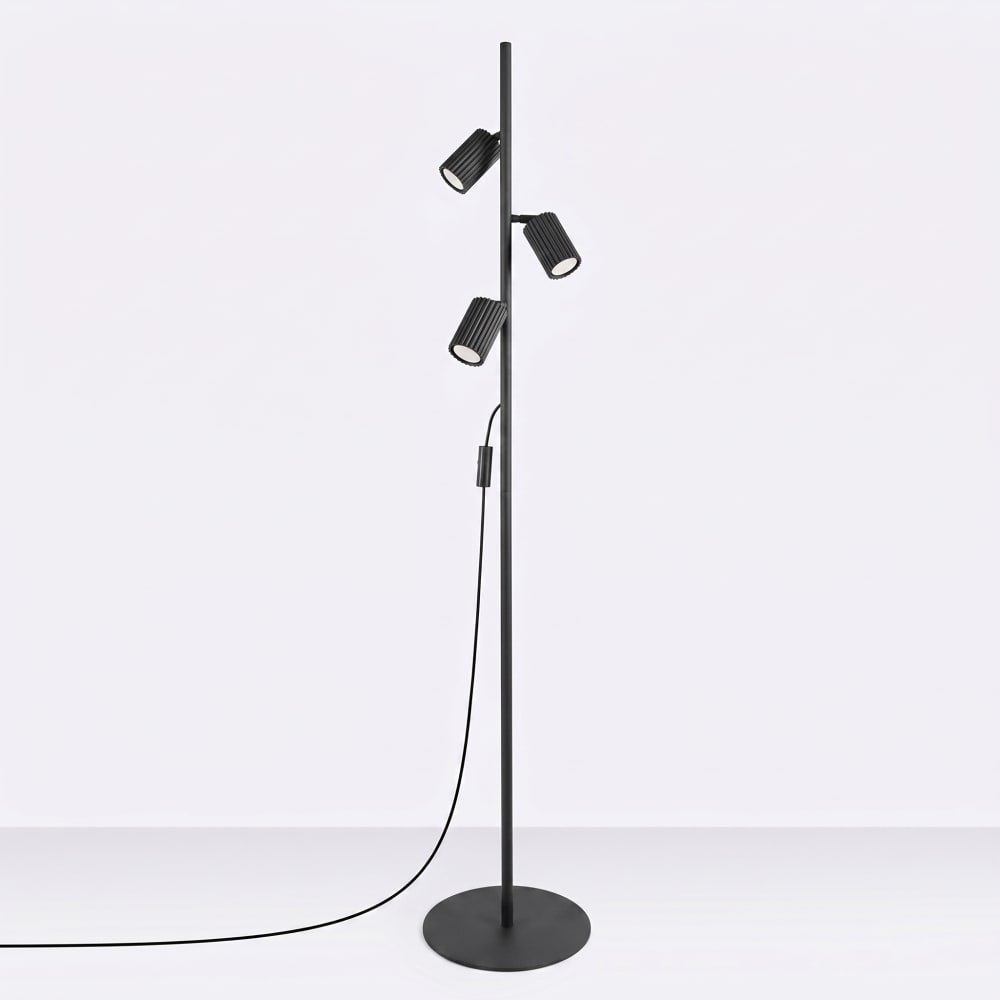Lampadaires aluminium noir h 155 cm — vue 3