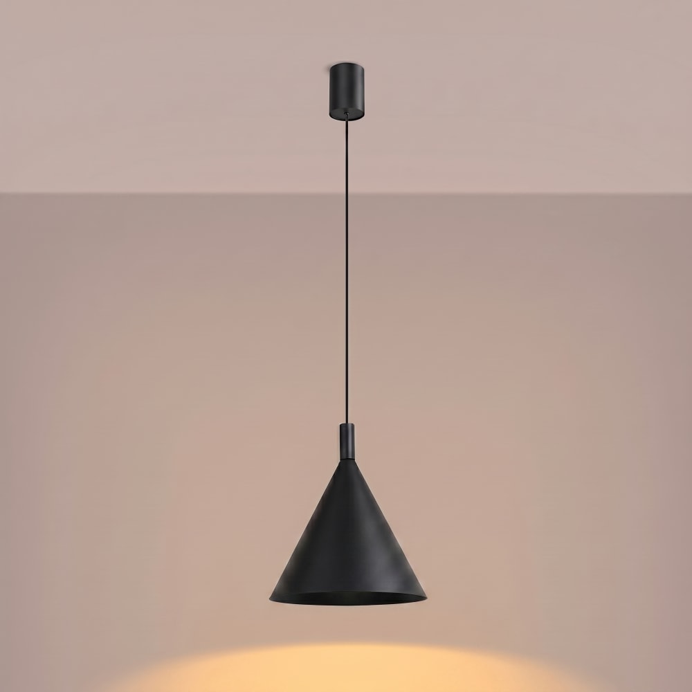 Lampe suspendues acier noir h 140 cm — vue 4