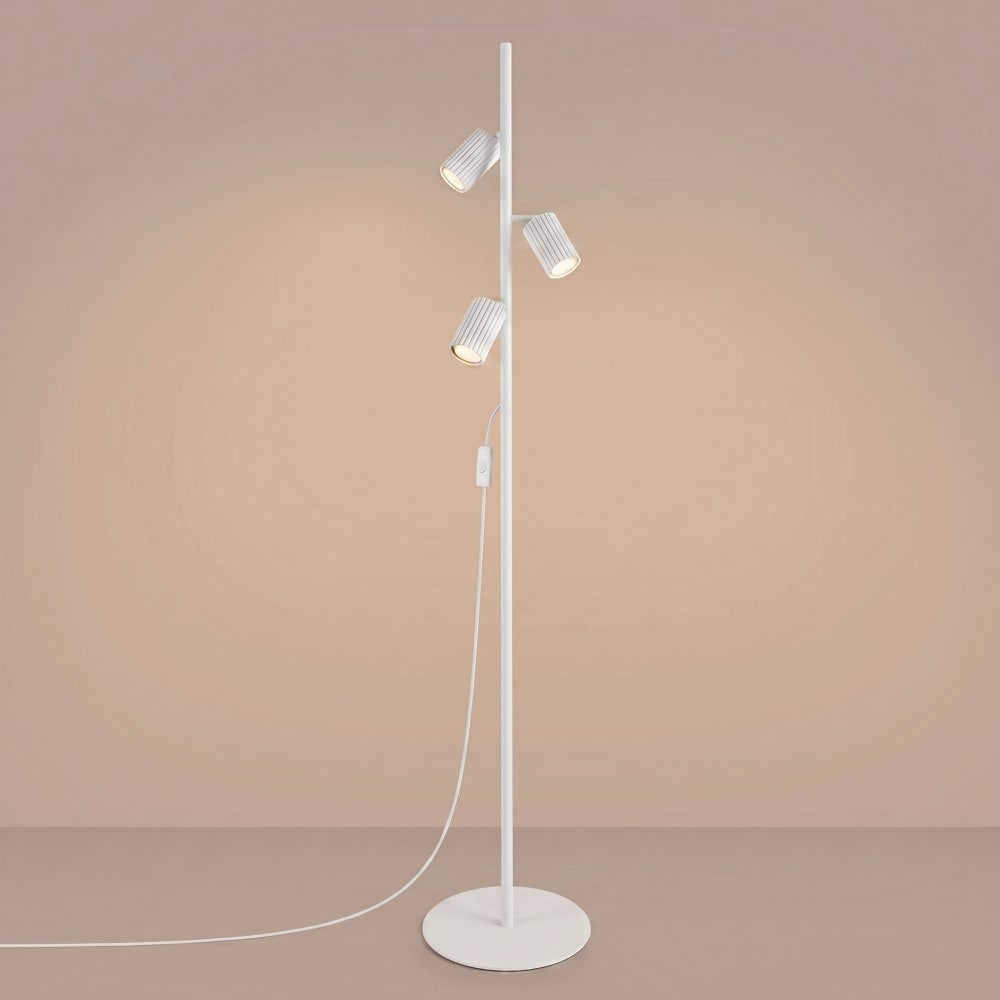 Lampadaires aluminium blanc h 155 cm — vue 4