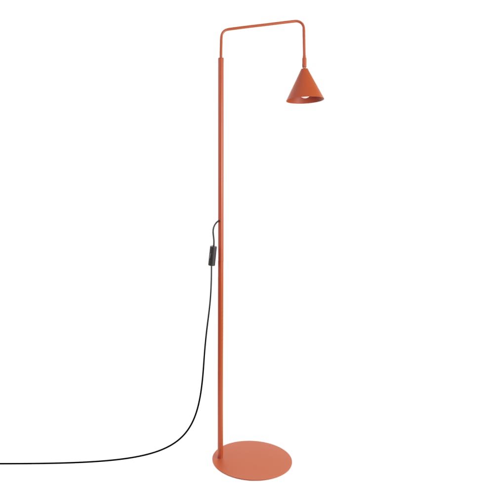 Lampadaires acier ocre rouge h 165 cm