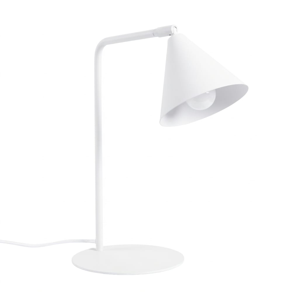 Lampe de bureau acier blanc h 35 cm Lampe de bureau acier blanc h 35 cm