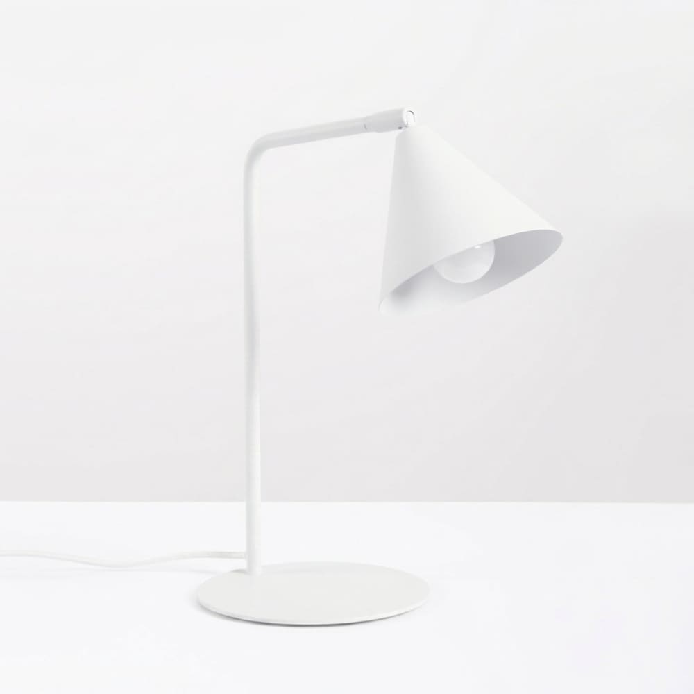 Lampe de bureau acier blanc h 35 cm — vue 3