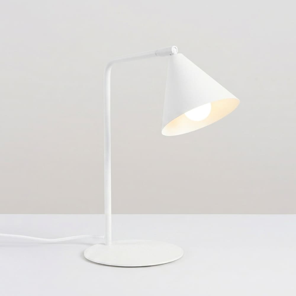 Lampe de bureau acier blanc h 35 cm — vue 4