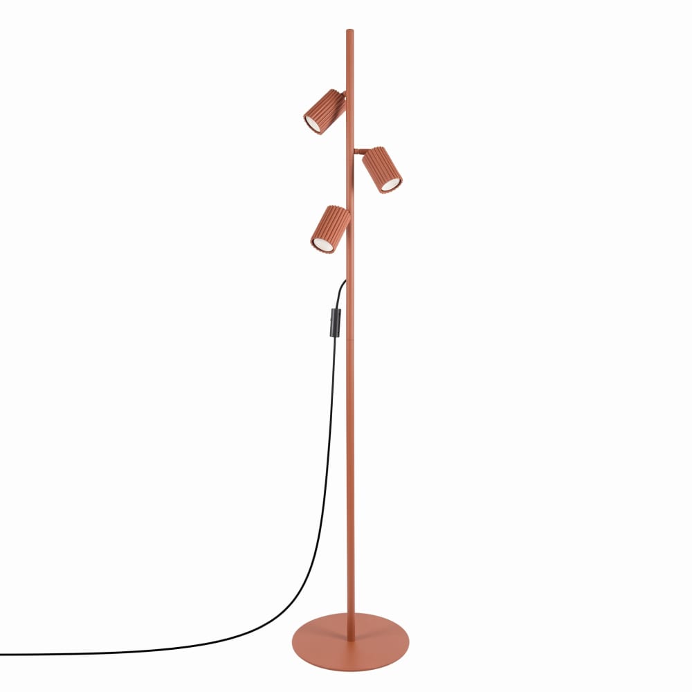 Lampadaires aluminium ocre rouge h 155 cm
