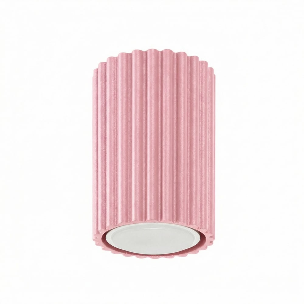 Plafonniers aluminium rose h 10 cm