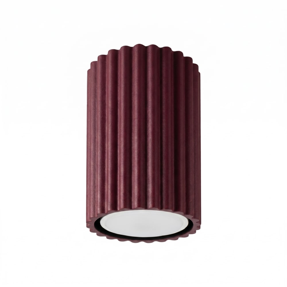 Plafonniers aluminium bordeaux h 10 cm