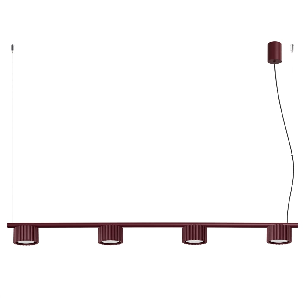 Lustres aluminium bordeaux