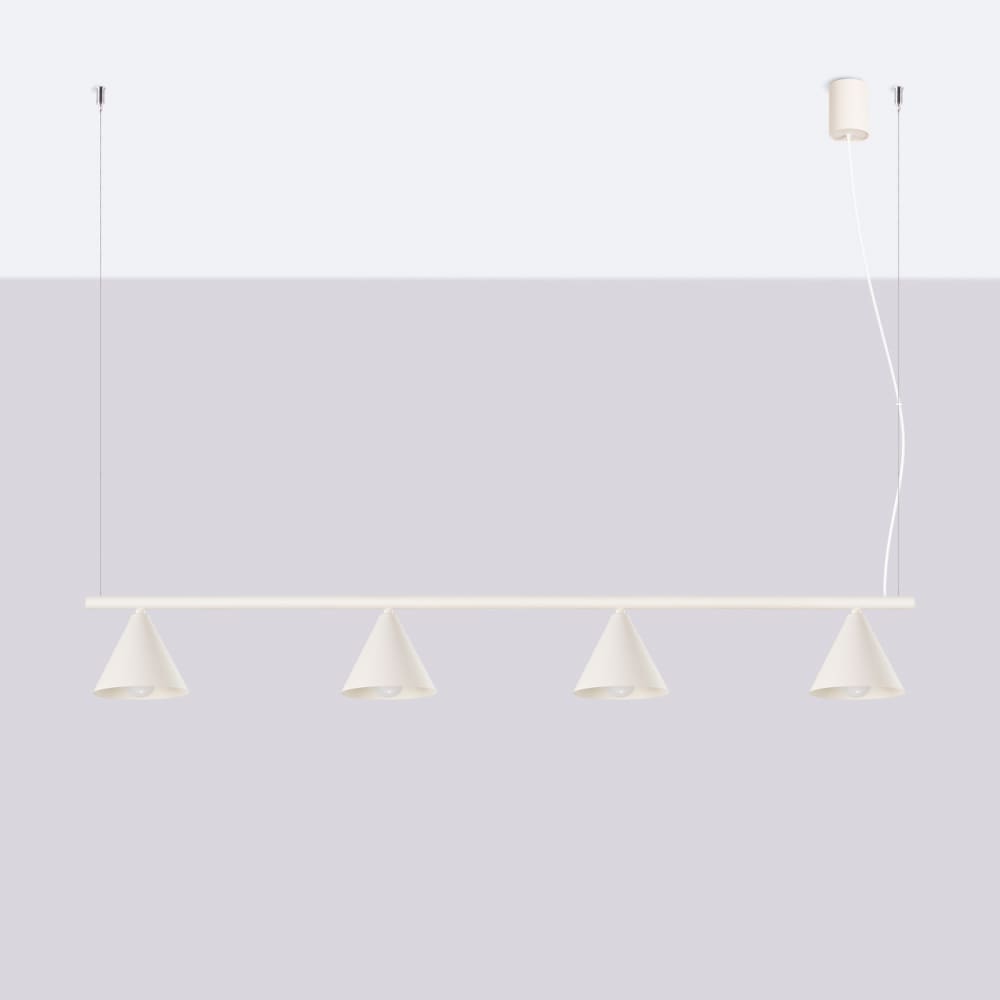 Kronleuchter aus Stahl in beige - Maisons Du Monde