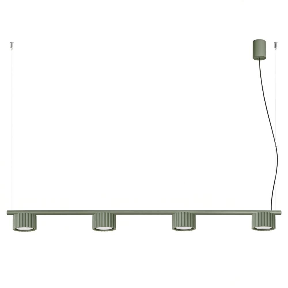 Lustres aluminium vert - olive