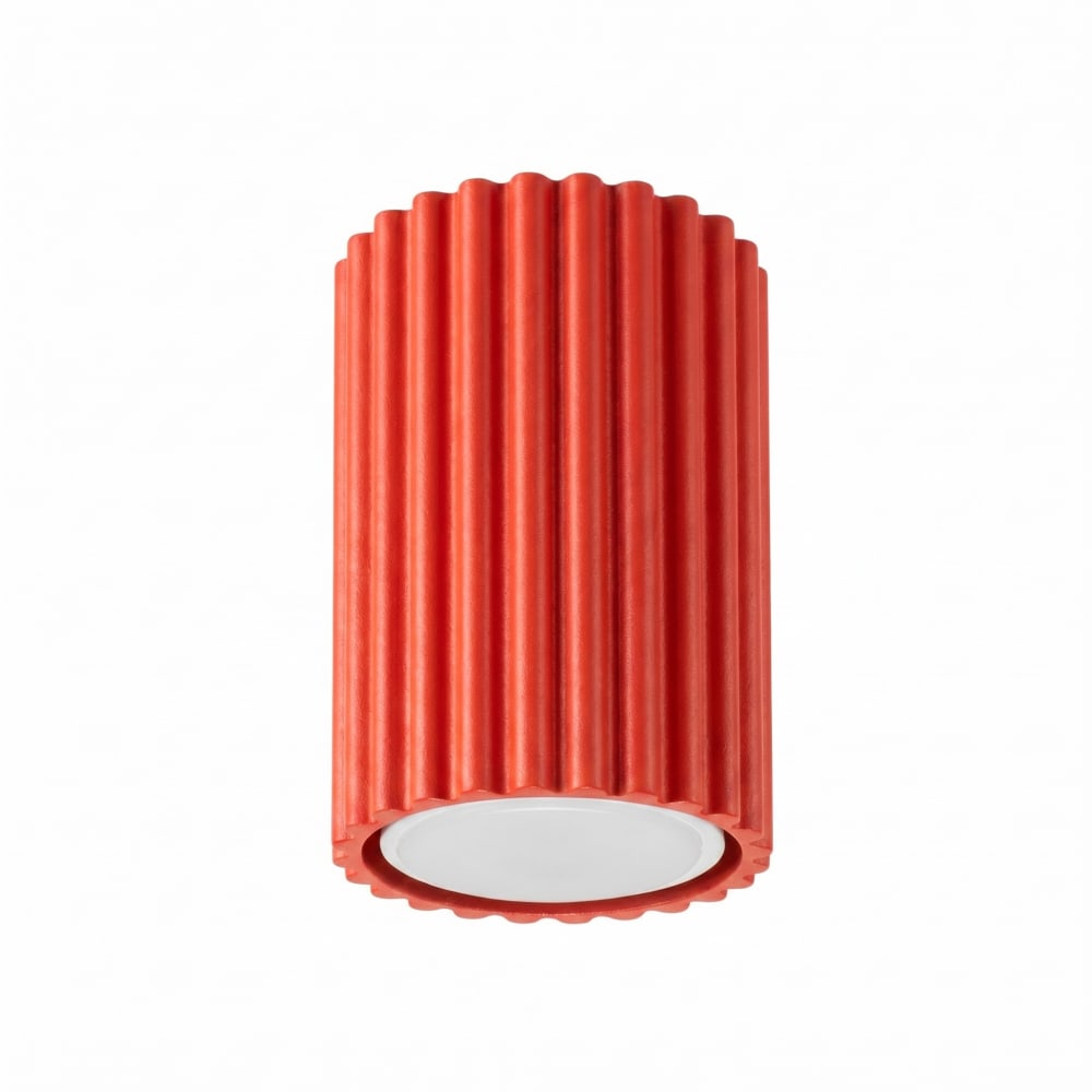 Plafonniers aluminium rouge h 10 cm