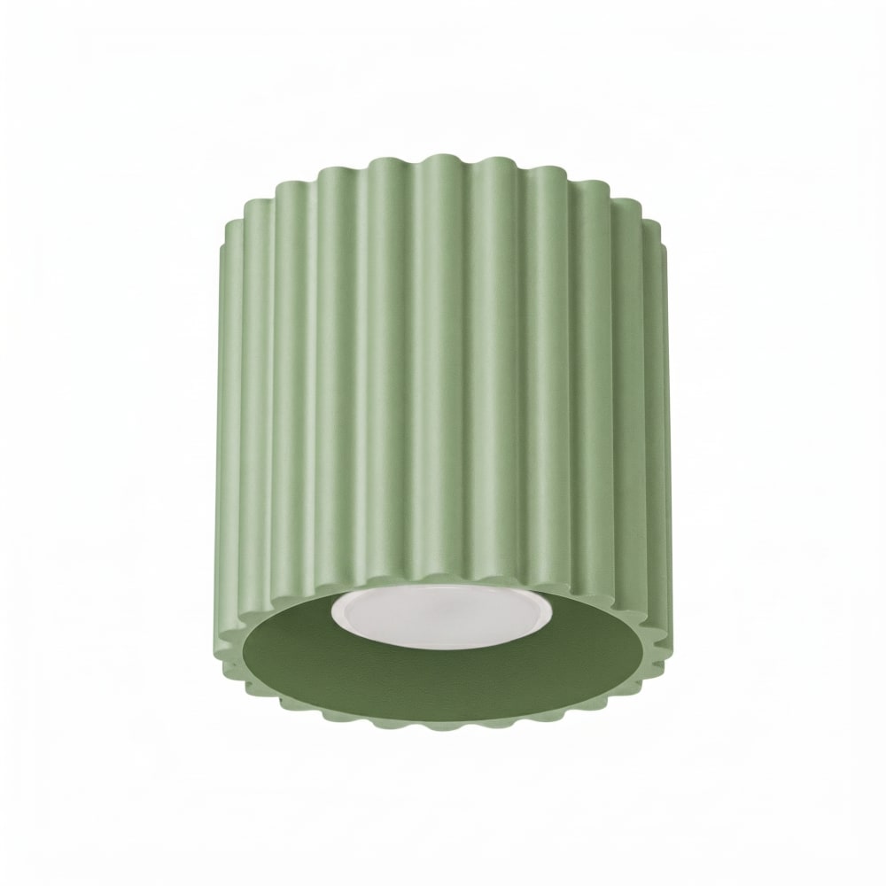 Plafonniers aluminium sauge h 10 cm