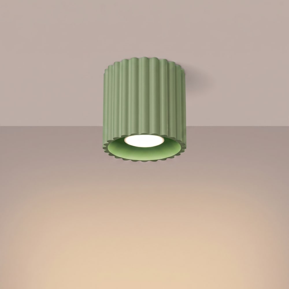 Plafonniers aluminium sauge h 10 cm — vue 4