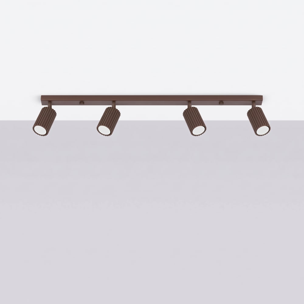 Plafonniers aluminium marron h 16.5 cm — vue 3