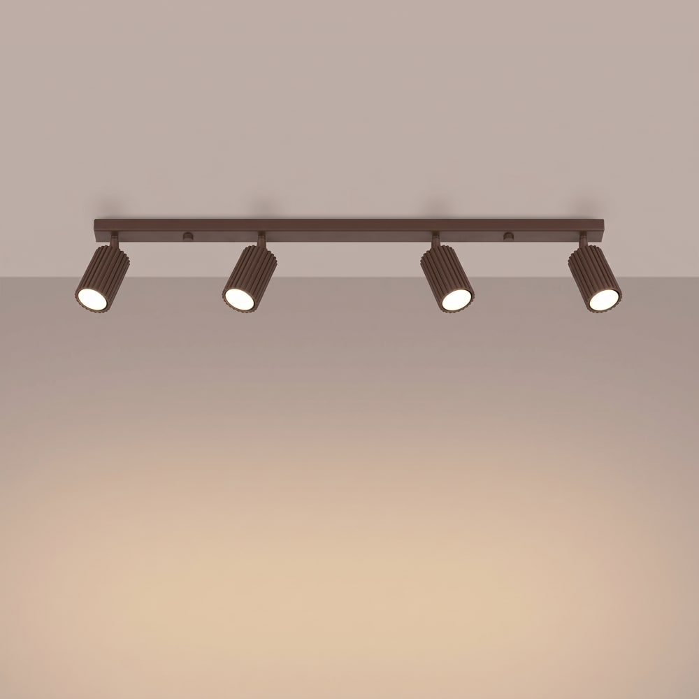 Plafonniers aluminium marron h 16.5 cm — vue 4